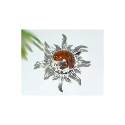 Sonne Brosche Silber 925 BO90