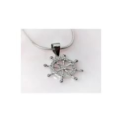 Steuerrad-Anhänger Silber-925 Silberschmuck SP214