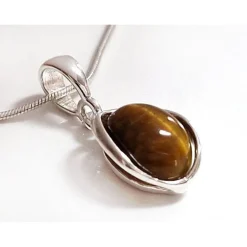Tigerauge Anhänger Silber 925 SP352